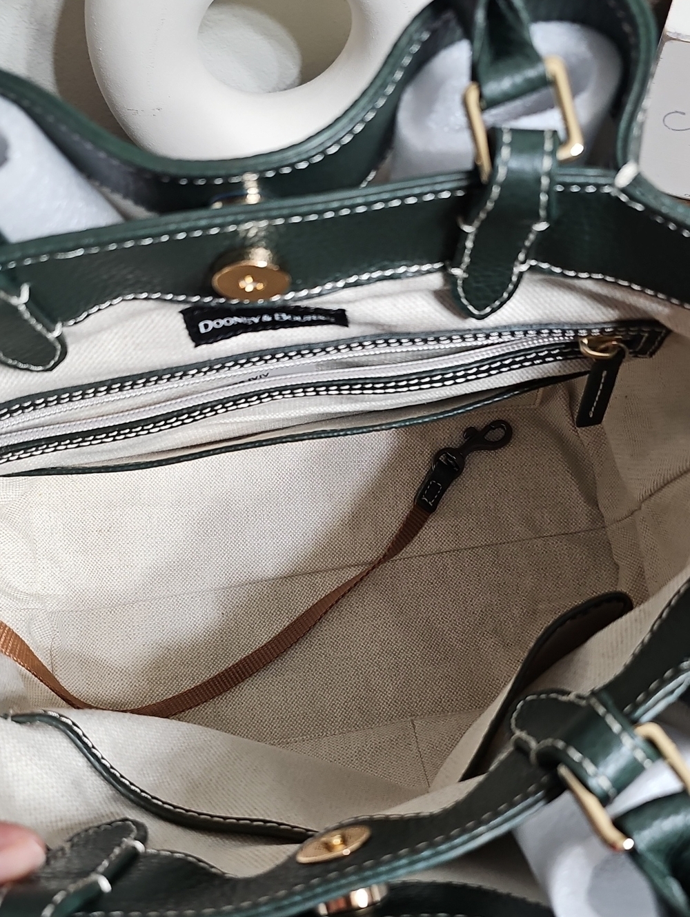 Dooney and Bourke Lucca Leather Barlow In IVY - Picture 7 of 10